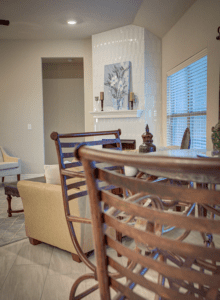 oaks development home living area