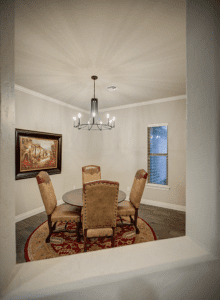 oaks development home dining area