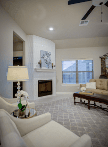 oaks development home living room