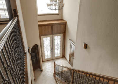 Staircase Looking Down oaks development home